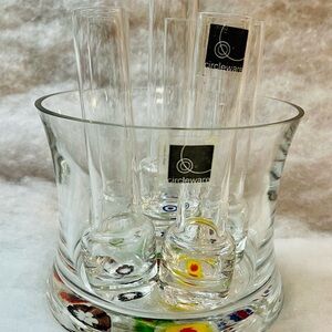 Circleware Artistic Glass Barware Vodka shooter set.